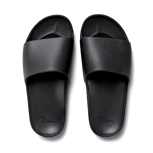 ARCHIES Footwear - Slide Sandals - Offering Great Arch Support - Black