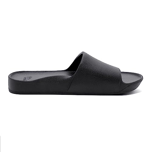 ARCHIES Footwear - Slide Sandals - Offering Great Arch Support - Black