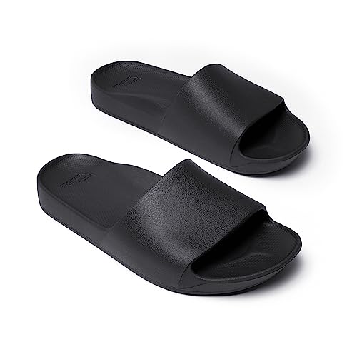 ARCHIES Footwear - Slide Sandals - Offering Great Arch Support - Black