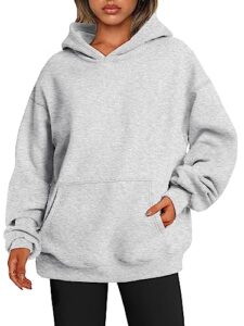 efan oversized sweatshirts womens hoodies pullover long sleeve fleece sweaters with pockets fall fashion winter clothes outfits y2k teen girls 2023 grey