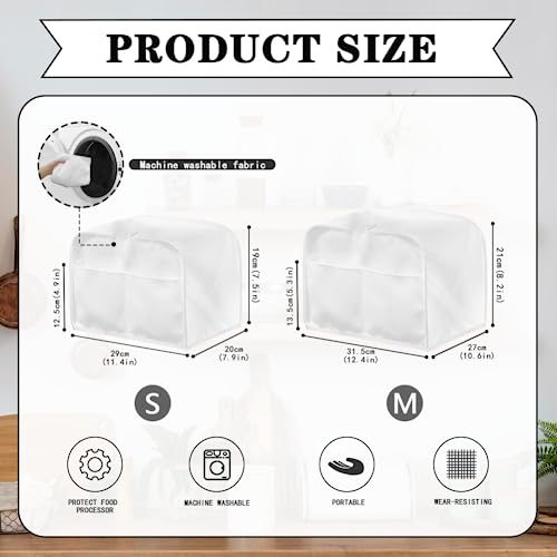 Gomyblomy Chickens Toaster Cover, Dustproof and Anti-Fingerprint Kitchen Small Appliance Cover, Microwave Protective Cover with Handle & Pocket for 4 Slices Toaster