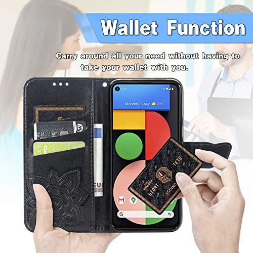 Wallet Case for Oppo A74 4G -1.5M Adjustable Strap Emboss Butterfly Flip Phone Cover Card Slot Magnet Leather Shell Flip Stand Cover for Oppo F19 / Oppo A74 4G / Oppo A95 4G / Reno 6 Lite [ZS] -Black