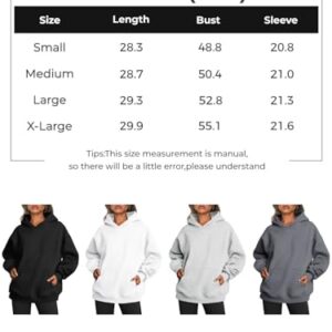 EFAN Oversized Sweatshirts Womens Hoodies Pullover Long Sleeve Fleece Sweaters With Pockets Fall Fashion Winter Clothes Outfits Y2k Teen Girls 2023 Black