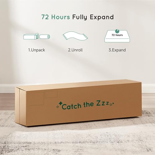 Z-hom King Mattress Bed, 10 Inch Cooling Memory Foam Spring Mattress in a Box, Hybrid Innerspring Euro Top Mattress with Individual Pocket Coils for Silent Sleep, Mid Soft Mattress King Size, White