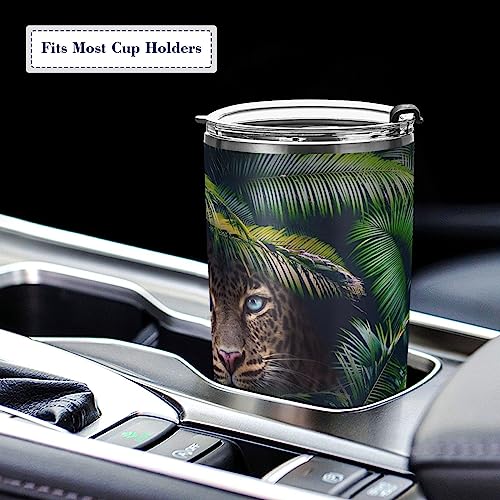 Kigai Palm Leopard 20oz Tumbler with Lid, BPA Free Stainless Steel Vacuum Insulated Double Wall Travel Mug Reusable Coffee Cup for Hot and Cold Drinks