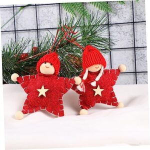 1 Pair Plush Doll Christmas Ornaments Christmas Decor Christmas Stuffed Ornament Christmas Elves Dolls Christmas Hanging Ornaments Christmas Pendants Christmas Felt Ornament