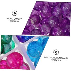 COHEALI Gemstone Loose Beads 1 Box Glass Beads Crystals Beads Gem Beads Necklace Beads Bead Round Beads Making Beads Beading Kits Glass Loose Beads DIY Beads for Necklace Charm Pendant