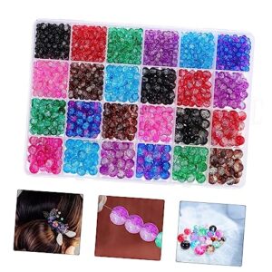 COHEALI Gemstone Loose Beads 1 Box Glass Beads Crystals Beads Gem Beads Necklace Beads Bead Round Beads Making Beads Beading Kits Glass Loose Beads DIY Beads for Necklace Charm Pendant