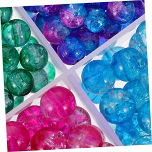 COHEALI Gemstone Loose Beads 1 Box Glass Beads Crystals Beads Gem Beads Necklace Beads Bead Round Beads Making Beads Beading Kits Glass Loose Beads DIY Beads for Necklace Charm Pendant