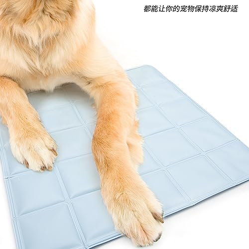 eYourlife2012 2 Pack Dog Cooling Mat Pet Self Cooling Pad Blanket Summer Dog Kennel Pet Ice Pad Sleeping Cool Mat Cooling Gel Pad for Dogs Cats Sleeping Mat Dirt-Resistant Cool Feeling Ice Nest