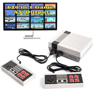 classic edition mini retro game console,av output plug & play classic mini video games, built-in 620 games with 2 classic controllers, birthday gifts choice for children/adults