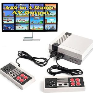 Classic Edition Mini Retro Game Console,AV Output Plug & Play Classic Mini Video Games, Built-in 620 Games with 2 Classic Controllers, Birthday Gifts Choice for Children/Adults