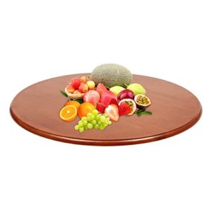 27.56” lazy susan organizer for kitchen, extra large rotating storage tray wooden disc grazing tray, kitchen countertop table bearing plate | doubles as a cheese board charcuterie platter