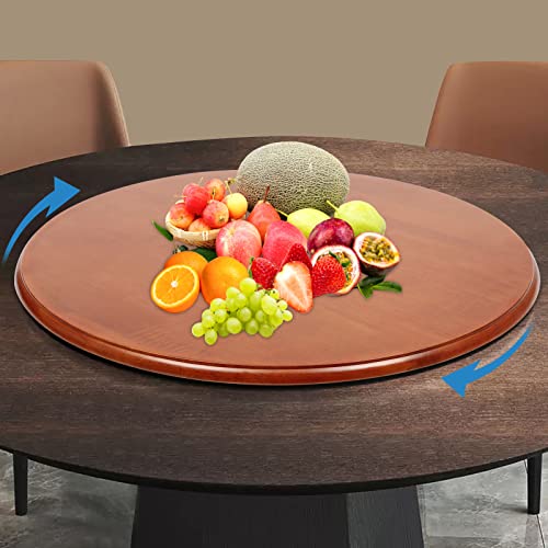 27.56” Lazy Susan Organizer for Kitchen, Extra Large Rotating Storage Tray Wooden Disc Grazing Tray, Kitchen Countertop Table Bearing Plate | Doubles As A Cheese Board Charcuterie Platter