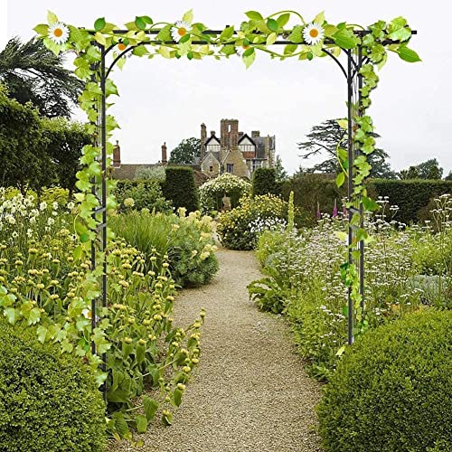 205×40×210cm Garden Arch Trellis Arbor Metal Tubular Frame Archway Support Rose Arbor,Wedding Pergola Gazebo