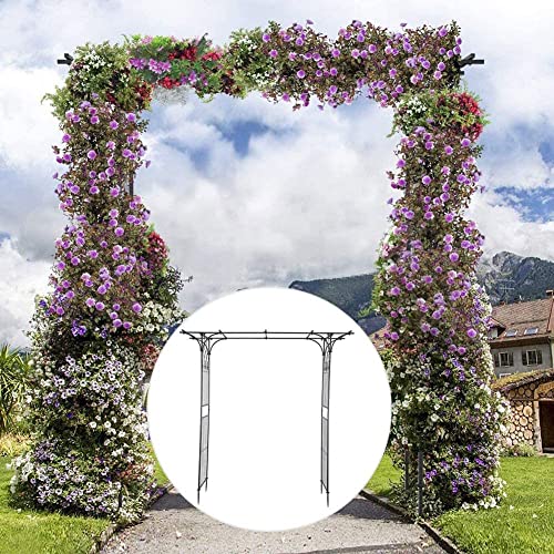 205×40×210cm Garden Arch Trellis Arbor Metal Tubular Frame Archway Support Rose Arbor,Wedding Pergola Gazebo