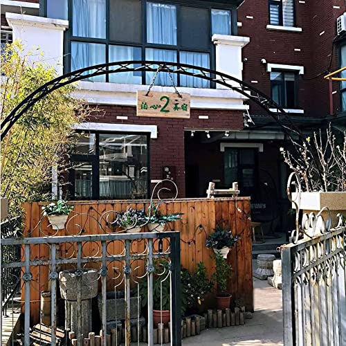 Rose Arch Garden Trellis Arbor Metal Archway Heavy Duty Strong Tubular Pergola Weatherproof, for Roses Support Archway120 * 40 * 230cm, 150 * 40 * 230cm (Black 300 * 40 * 250cm)