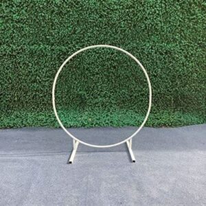 round rose arch arbor stand circle archway,tubular trellis pergola backdrop (color : white, size : 2m) (white 2.4m)