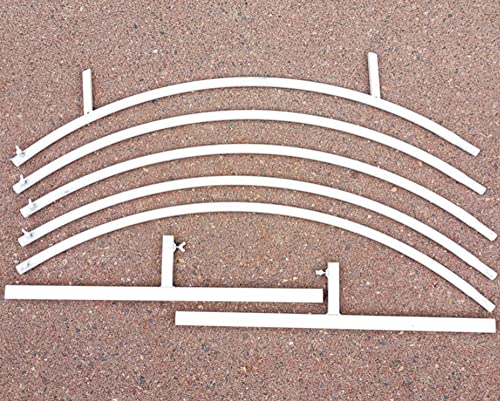 Round Rose Arch Arbor Stand Circle Archway,Tubular Trellis Pergola Backdrop (Color : White, Size : 2m) (White 2.4m)