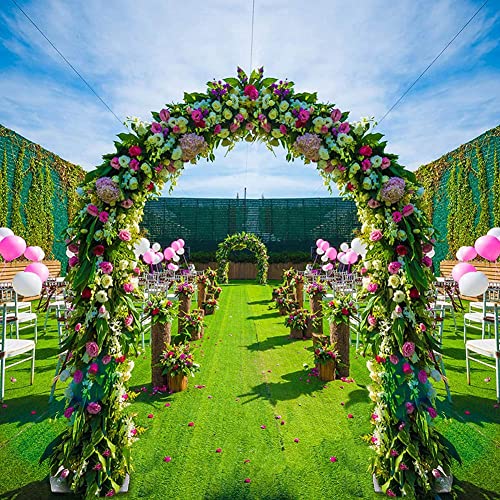 Garden Arch Arbor Metal Trellis Archway Tubular Weatherproof Pergola Wedding Arch, for Roses Support Archway140×230×40cm, 180×230×40cm (Bronze 340x230x40cm)