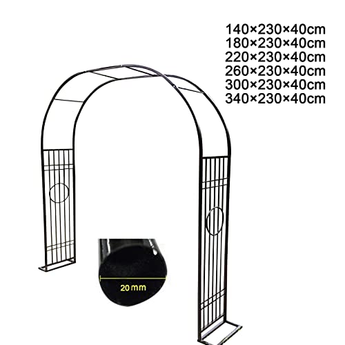 Garden Arch Arbor Metal Trellis Archway Tubular Weatherproof Pergola Wedding Arch, for Roses Support Archway140×230×40cm, 180×230×40cm (Bronze 340x230x40cm)