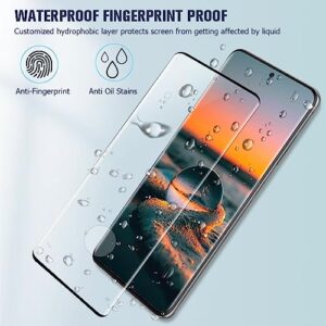 [2+2Pack] Galaxy S21 Ultra Screen Protector with Camera Lens Protector, 9H Hardness Ultrasonic Fingerprint Support 3D Curved No Bubbles,for Samsung Galaxy S21 Ultra 5G 6.8 Inch Glass Screen Protector