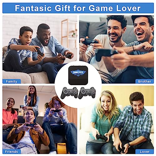 Wireless Retro Game Stick, HDMI 4K TV Input, Built in 30000+ 3D Classic Retro Games with Dual 2.4G Wireless Controllers