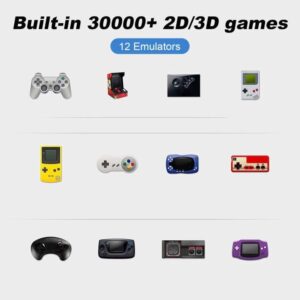 Wireless Retro Game Stick, HDMI 4K TV Input, Built in 30000+ 3D Classic Retro Games with Dual 2.4G Wireless Controllers