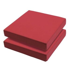 topotdor patio chair cushion for outdoor furniture,19"x19" waterproof replacement outdoor seat cushions for patio furniture,3-year color fastness sofa couch chair pads with ties 2 pack,red
