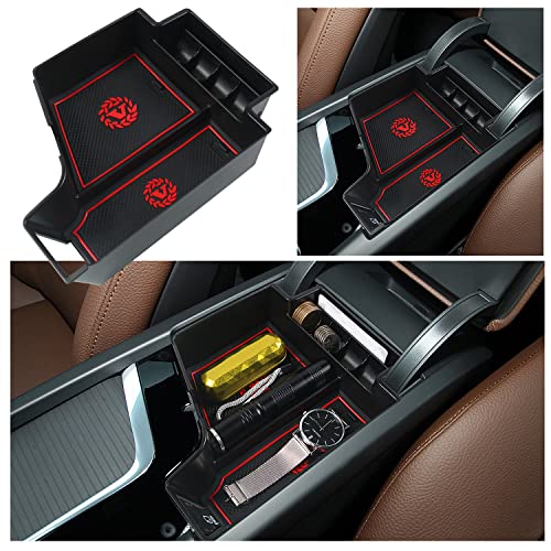 for Volvo Center Console Organizer 2018+ Volvo XC60 Auto Console Organizer Volvo XC60 Accessories Armrest Console Tray Compatible with 2018 2019 2020 2021 2022 2023 Volvo(XC60 XC90 S90 V90 S60 V60)