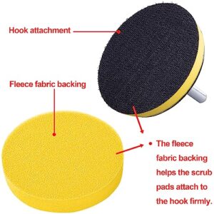 SIQUK 23 Pieces 3 Inch Buffing Pads Car Polisher Bonnets Foam Polishing Pad Kit Wax Buffer Polish Pads Car Buffer Attachment for Drill