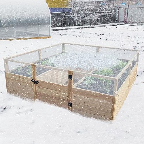 Alphatool Plant Covers Freeze Protection, 10 x 30ft Durable Plastic Frost Blanket for Winter Rain Snow Weather, Clear Waterproof Floating Row Cover for Outdoors Garden Plants Vegetables Crops