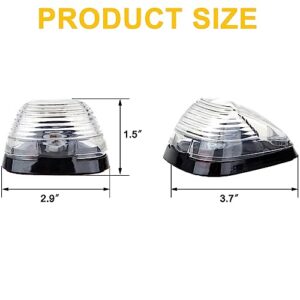 GLOFE 5X Clear Cab Marker Roof Running Lights with Green T10 LED Light Bulbs Assembly Compatible with Ford E150 E250 E350 E450 F150 F250 F350 F450 F550 Super Duty 1999-2016 Pickup Trucks