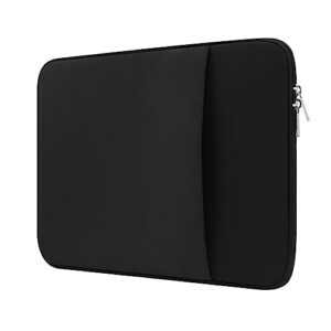laptop sleeve case for 2023 macbook air 15.3 inches a2941 m2 chip memory foam portable package pouch carrying travel with stainless steel zipper polyester velure lining accessories (black)