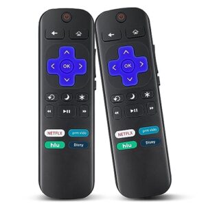 2pcs new remote control replaced for roku tv, compatible for tcl roku,for hisense roku,for onn roku【not for roku stick,box and players】