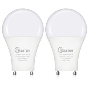 cfmaster gu24 led light bulb, 9w(100w equivalent), 5000k daylight, a19 shape gu24 light bulb, 800 lumens gu24 led bulb, cri 85, non-dimmable etl listed(2-pack)