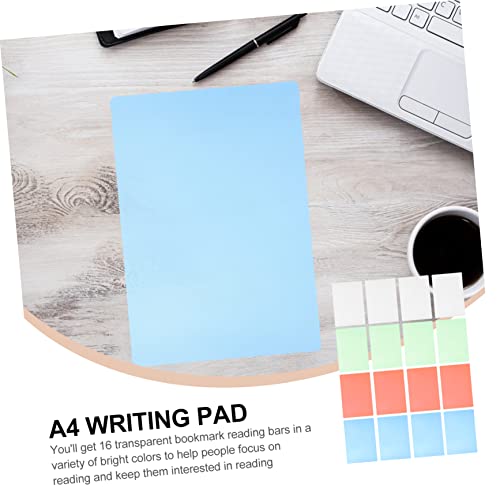 64 Pcs Translucent Reading Strip Writing Board Clay Tools Playdough Tools Highlight Bookmarks PVC Exam Mats Cutting Board Office Supplies Exam Pad Boards PVC Exam Plates