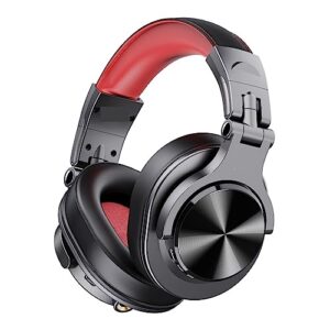 NALANY Wired Studio DJ Headphones + Wireless Bluetooth 5.2 Headset HiFi Stereo Monitor Headphone with Microphone (Color : B)