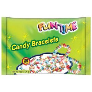 snacktery candy bracelet for kids - pack of 30 candy bracelets individually wrapped - candy jewelry to create playful, delicious memories - candy party favors for birthday, summer camps & more