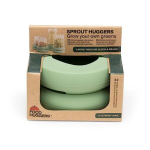 Sprout Huggers | Silicone Sprouting Lids | Fits Any Jar ||No Rust, No Mess | Sprouting Mason Jar Kit | Grow Sprouts Indoors| Food Huggers Urban Garden | Easy Germination Broccoli Alfalfa Bean Sprouts