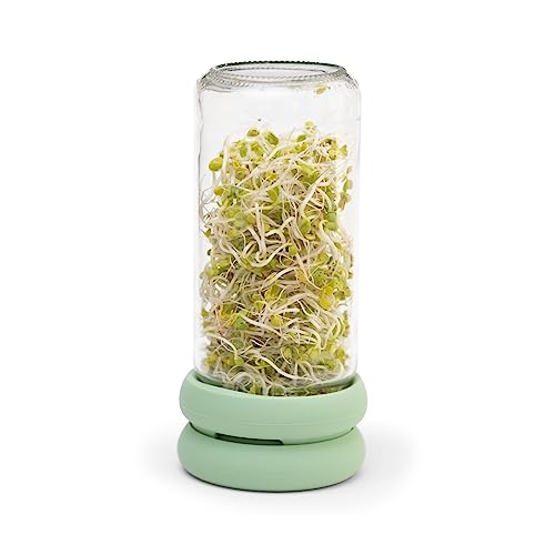 Sprout Huggers | Silicone Sprouting Lids | Fits Any Jar ||No Rust, No Mess | Sprouting Mason Jar Kit | Grow Sprouts Indoors| Food Huggers Urban Garden | Easy Germination Broccoli Alfalfa Bean Sprouts