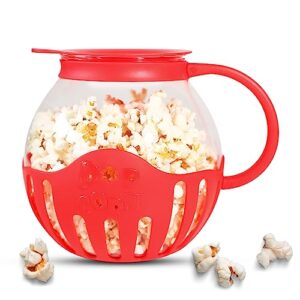 orchid child pop-perly microwave popcorn popper - effortlessly make delicious popcorn at home - bpa-free, heat-resistant, borosilicate glass body - perfect for movie nights and snacking - 3 quart pop corn maker