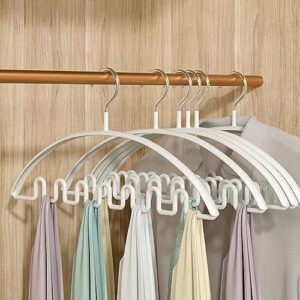 2THESTARS 14-Pack Clothes Hangers, Multi-Functional Non-Slip Plastic Dip Hangers, Hangers Space Saving, Space Saving Solution for Tidy Closet Storage (Seven Colors)