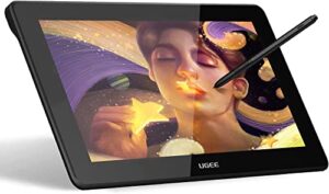 ugee 11.9 inch drawing tablet with screen,127% srgb full-laminated and anti-glare computer graphics tablets,8192 levels battery-free stylus with digital art tablet,drawing pad for windows/mac os/linux