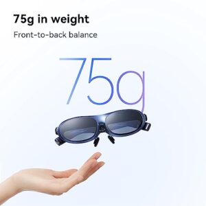 Rokid Max AR Glasses, Wearable Headsets Smart Augmented Reality Glasses for Video Display, Myopia Friendly Portable Massive 1080P Screen, Game, Watch on Android/iOS/PC/Tablets/Game Consoles