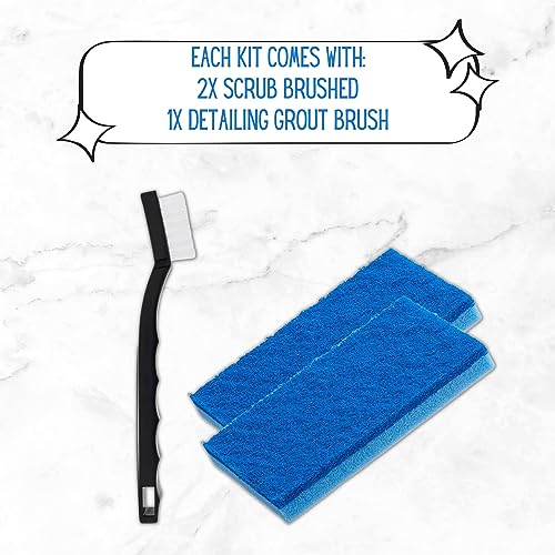 CLR Brilliant Bath Bathroom Cleaner Kit - 26oz. CLR Brilliant Bath Kitchen & Bathroom Cleaning Kit with Two Scrubber Sponges and Detail Grout Brush - Calcium Lime Rust Remover