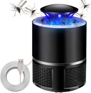bug zapper, fruit flies trap, electric mosquito & fly zappers/killer - insect attractant trap powerful little gnats, hangable mosquito lamp for home, indoor, outdoor, patio (black)