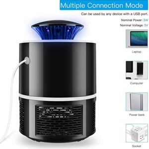 Bug Zapper, Fruit Flies Trap, Electric Mosquito & Fly Zappers/Killer - Insect Attractant Trap Powerful Little Gnats, Hangable Mosquito Lamp for Home, Indoor, Outdoor, Patio (Black)