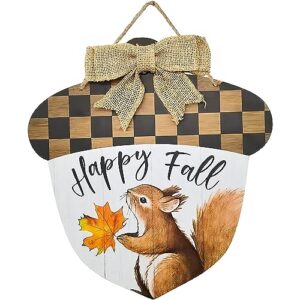 fall decor sign for home & front door decoration wood wreaths wall hanging outdoor, farmhouse, porch for fall thanksgiving