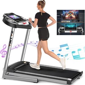 sytiry treadmill with large 10" touchscreen, wifi connection, youtube, facebook,3.25hp folding treadmill, cardio fitness exercise machine for walking, jogging, running tr0608012